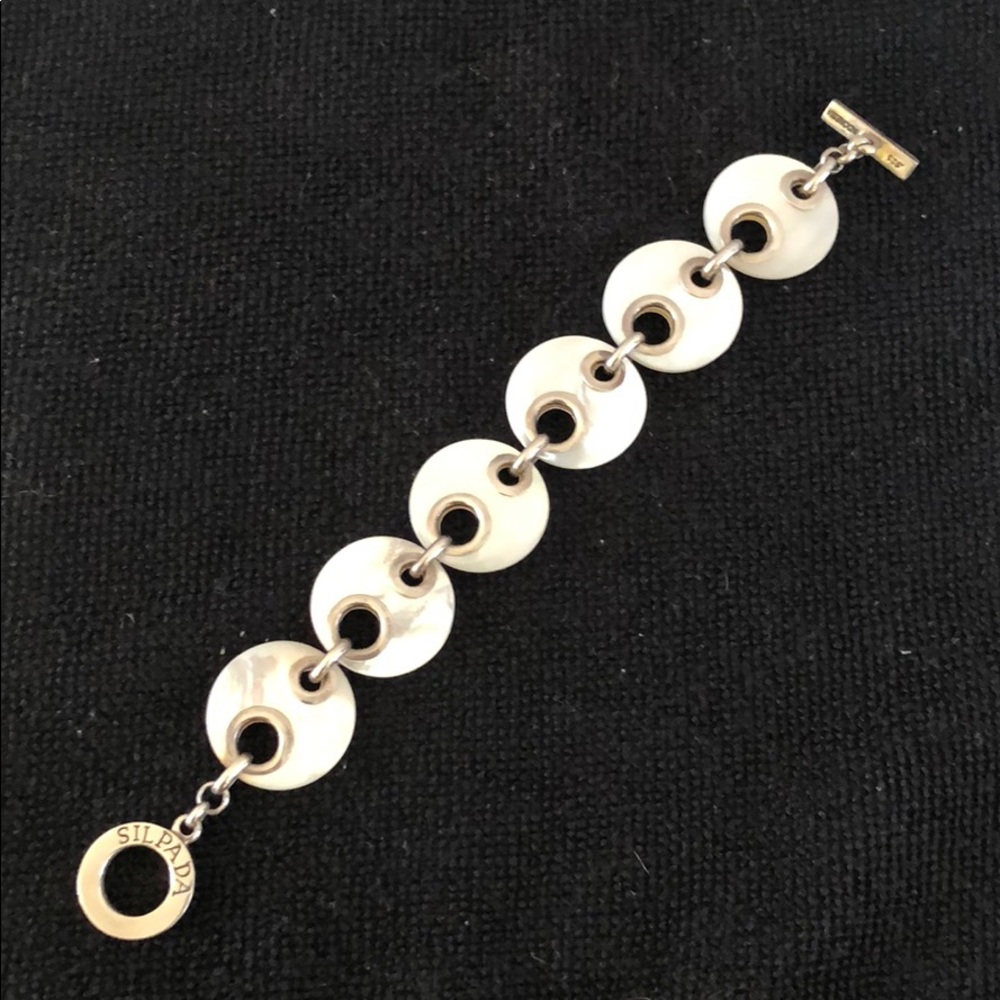 Silpada Sterling Silver & Mother of Pearl Bracelet